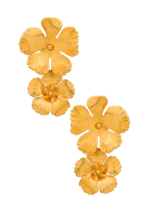 Jennifer Behr Colette Earring in Metallic Gold.
