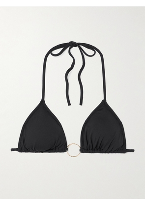 Melissa Odabash - Miami Embellished Triangle Bikini Top - Black - UK 6,UK 8,UK 10,UK 12,UK 14,UK 16