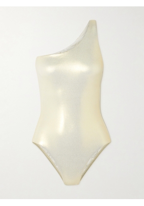 Melissa Odabash - Madrid Cutout One-shoulder Metallic Swimsuit - UK 6,UK 8,UK 10,UK 12,UK 14,UK 16