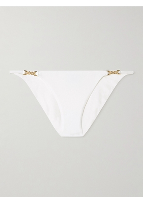 Melissa Odabash - Monza Chain-embellished Bikini Briefs - White - UK 6,UK 8,UK 10,UK 12,UK 14,UK 16