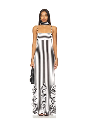 House of Harlow 1960 x REVOLVE Nieve Maxi Dress in Black, White. Size L. Also in XS, XXS, S, M, XL.