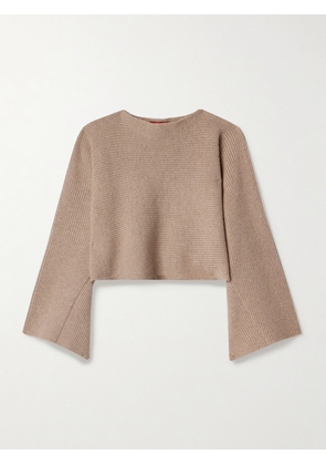 Altuzarra - Trip Cropped Ribbed Merino Wool And Cashmere-blend Sweater - Neutrals - x small,small,medium,large,x large