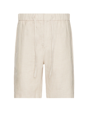 Frescobol Carioca Felipe Linen Shorts in Green. Size 28. Also in 30, 32, 34.