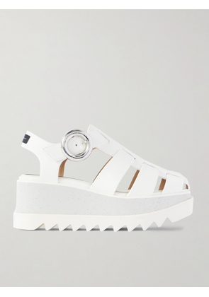 Stella McCartney - Elyse Recycled Wedge Sandals - Ivory - IT36,IT36.5,IT37,IT37.5,IT38,IT38.5,IT39,IT39.5,IT40,IT40.5,IT41