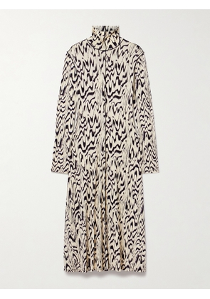Proenza Schouler White Label - Marion Printed Jersey Turtleneck Midi Dress - Ivory - x small,small,medium,large,x large
