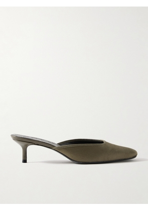 STAUD - Otto Satin Mules - Green - IT35,IT35.5,IT36,IT36.5,IT37,IT37.5,IT38,IT38.5,IT39,IT39.5,IT40,IT40.5,IT41,IT41.5,IT42