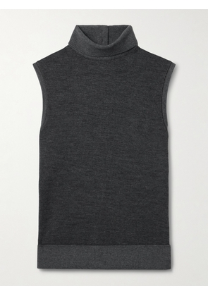 Proenza Schouler White Label - Sandrine Ribbed Cotton-blend Turtleneck Tank - Gray - xx small,x small,small,medium,large,x large