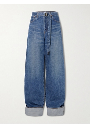 Sacai - + Levi's Belted High-rise Wide-leg Jeans - Blue - 01,2