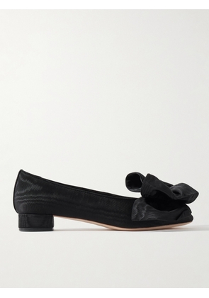 Loeffler Randall - Noa Bow-embellished Moire Point-toe Flats - Black - US5,US5.5,US6,US6.5,US7,US7.5,US8,US8.5,US9,US9.5,US10,US10.5,US11