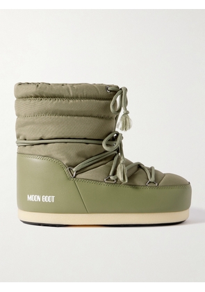 Moon Boot - Evx Light Shell And Faux Leather Snow Boots - Green - 37-38,39-40,35-36,41-42