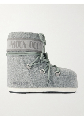 Moon Boot - Icon Low Felt And Suede Snow Boots - Gray - 33/35,39/41,36/38,42/44