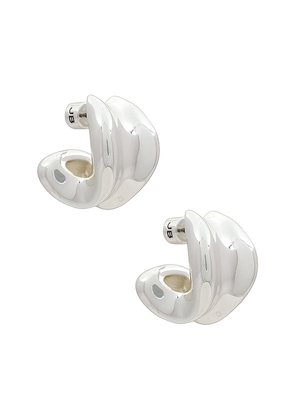 Jenny Bird Doune Chunky Hoop in Metallic Silver.