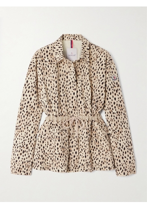 Moncler - Saulon Appliquéd Animal-print Cotton-blend Canvas Jacket - Neutrals - 00,1,2,3,4,5