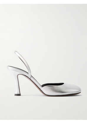 NEOUS - Baten Metallic Leather Slingback Pumps - Silver - IT36,IT37,IT38,IT39,IT40,IT41