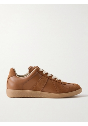 Maison Margiela - Replica Suede And Leather Sneakers - Brown - IT35,IT35.5,IT36,IT36.5,IT37,IT37.5,IT38,IT38.5,IT39,IT39.5,IT40,IT40.5,IT41
