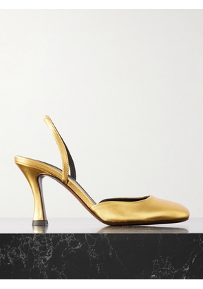 NEOUS - Baten Metallic Leather Slingback Pumps - Gold - IT36,IT37,IT38,IT39,IT40,IT41