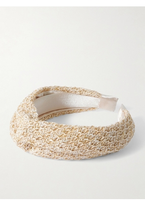 Eugenia Kim - Trish Knotted Metallic Woven Headband - Cream - One size