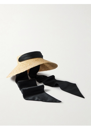 Eugenia Kim - Arabella Cutout Satin-trimmed Straw Sunhat - Neutrals - One size