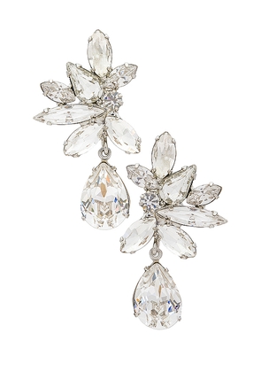 Jennifer Behr Raelynn Earrings in Metallic Silver.