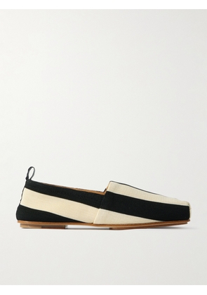 Jacquemus - The Carré Striped Knitted Flats - Black - FR35,FR36,FR37,FR38,FR39,FR40,FR41