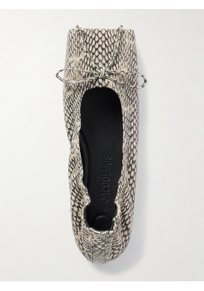 Jacquemus - Snake-effect Leather Ballet Flats - Animal print - FR36,FR37,FR38,FR39,FR40,FR41