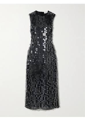 16ARLINGTON - Tovia Sequin-embellished Tulle Midi Dress - Black - UK 4,UK 6,UK 8,UK 10,UK 12,UK 14,UK 16
