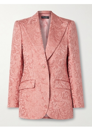 Dolce & Gabbana - Turlington Cloqué Blazer - Pink - IT38,IT40,IT42,IT44,IT46,IT48