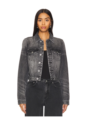 GRLFRND Maeve Fitted Denim Jacket in Grey. Size XS. Also in XXS.