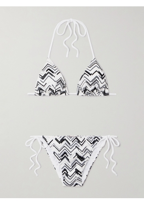 Missoni - Mare Striped Crochet-knit Triangle Bikini - White - IT36,IT38,IT40,IT42,IT44,IT46,IT48