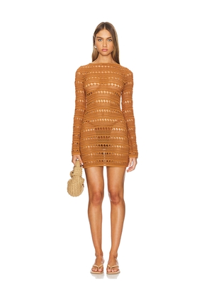 House of Harlow 1960 x REVOLVE Valentina Mini Dress in Rust. Size L. Also in XS, M.