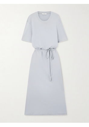 LEMAIRE - Belted Cotton-jersey Midi Dress - Blue - xx small,x small,small,medium,large,x large,xx large