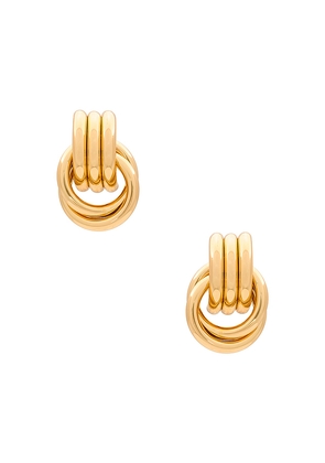 Heaven Mayhem Mini Knot Earring in Metallic Gold.