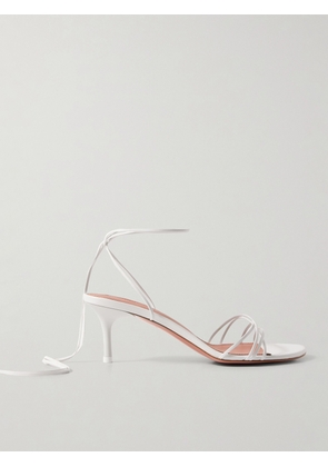 Amina Muaddi - Lori Lace Up Leather Sandals - White - IT36,IT36.5,IT37,IT37.5,IT38,IT38.5,IT39,IT39.5,IT40,IT40.5,IT41,IT41.5,IT42
