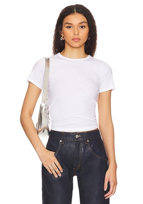 Good American Slim Fitted Tee in White. Size 3X. Also in 4X, 5X.