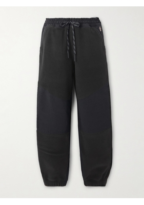 Moncler Grenoble - Shell-paneled Fleece Tapered Sweatpants - Black - xx small,x small,small,medium,large,x large,xx large