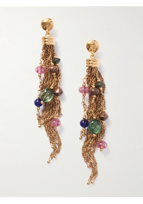 Chloé - Fringed Gold-tone Beaded Earrings - One size