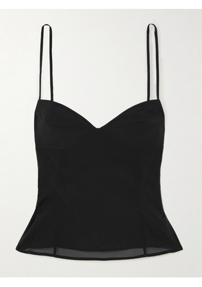 ST. AGNI - Stretch-silk Voile Camisole - Black - xx small,x small,small,medium,large,x large