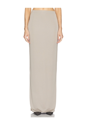 Helsa Matte Jersey Slim Skirt in Grey. Size L. Also in XXS, XS, XL.