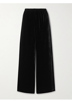 La Ligne - Velvet Wide-leg Pants - Black - xx small,x small,small,medium,large,x large