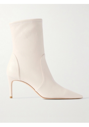 Stuart Weitzman - Stuart Power Leather Ankle Boots - Ivory - US5.5,US6,US6.5,US7,US7.5,US8,US8.5,US9,US9.5,US10,US10.5,US11,US11.5