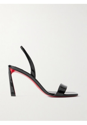 Christian Louboutin - O Condora 85 Patent-leather Slingback Sandals - Black - IT36,IT36.5,IT37,IT37.5,IT38,IT38.5,IT39,IT39.5,IT40,IT40.5,IT41,IT41.5,IT42
