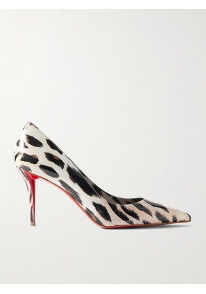 Christian Louboutin - Miss Z Gigi 80 Leopard-print Patent-leather Point-toe Pumps - Animal print - IT36,IT36.5,IT37,IT37.5,IT38,IT38.5,IT39,IT39.5,IT40,IT40.5,IT41,IT41.5,IT42