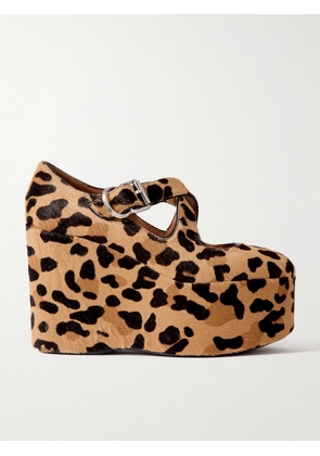 Alaïa - 110 Leopard-print Calf Hair Platform Wedge Pumps - Animal print - IT35,IT36,IT37,IT38,IT39,IT40,IT41