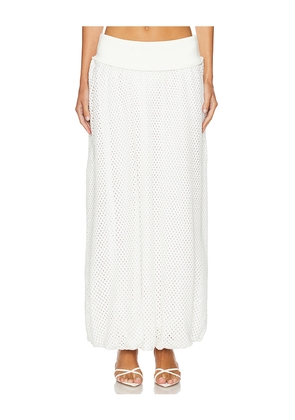FAITHFULL THE BRAND Ciele Maxi Skirt in White. Size L. Also in M.