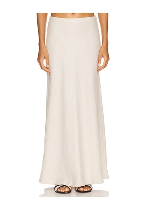 FAITHFULL THE BRAND Antibes Maxi Skirt in Ivory. Size XL. Also in XS, L.