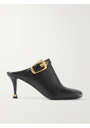 Chloé - Andrea Buckled Leather Mules - Black - IT35,IT36,IT36.5,IT37,IT37.5,IT38,IT38.5,IT39,IT39.5,IT40,IT40.5,IT41