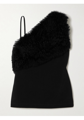 TOTEME - Jersey And Shearling Top - Black - DK32,DK34,DK36,DK38,DK40