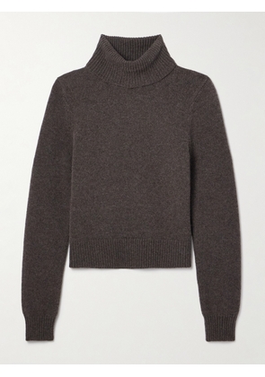 Nili Lotan - Hollyn Cropped Cashmere Turtleneck Sweater - Brown - x small,small,medium,large