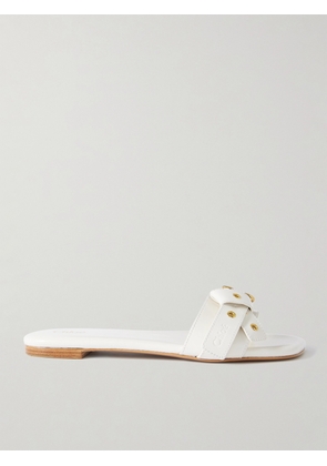 Chloé - Mae Buckle-embellished Leather Slides - Ivory - IT35,IT36,IT37,IT38,IT39,IT40,IT41