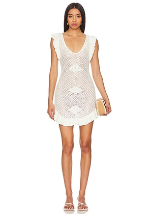 Free People Mykonos Sweater Mini Dress in White. Size XL. Also in L.